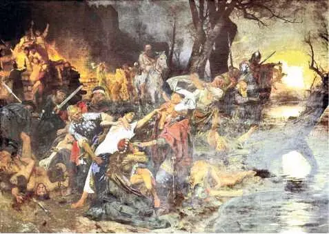 Г И Семирадский Тризна дружинников Святослава Художник изобразил обряд - фото 187