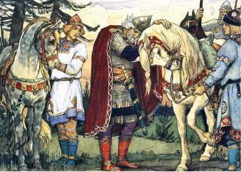 В М Васнецов Прощание Олега с конем Летописный Олег узнав что его ждет - фото 193