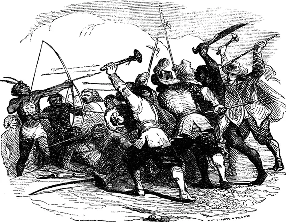 С течением времени они научились делать из дерева большие щиты которые - фото 90