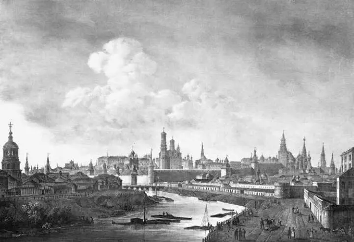 Московский Кремль со стороны Китайгорода XVIII век За этими концентрическими - фото 1