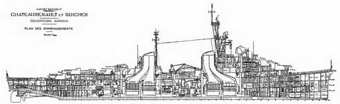 Эскадренный миноносец Шаторено б Аттилио Реголо Франция 1950е гг - фото 64