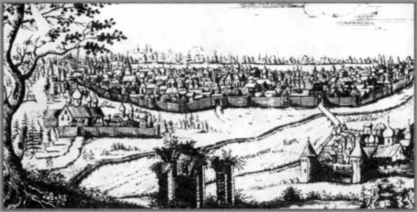 Новгород Гравюра из книги А Олеария Описание путешествия в Москву - фото 37