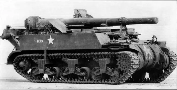 Одна из серийных САУ М12 на полигоне фирмы Дженерал Моторc Сентябрь 1943 г - фото 4