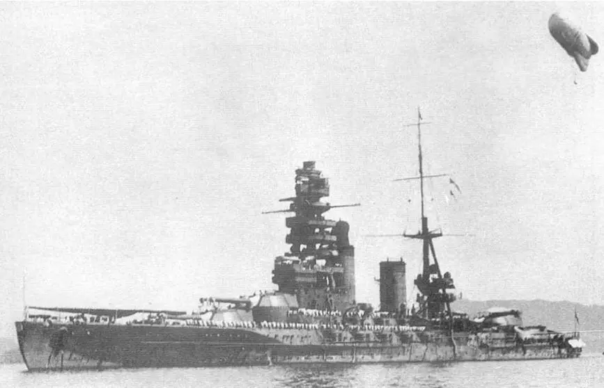 Линейный корабль Нагато в начале 1920х гг Башеноподобная фокмачта и - фото 104