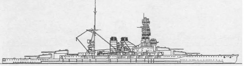 Линейный корабль Мутсу 1933 г Наружный вид На палубе Нагато 1920е - фото 23
