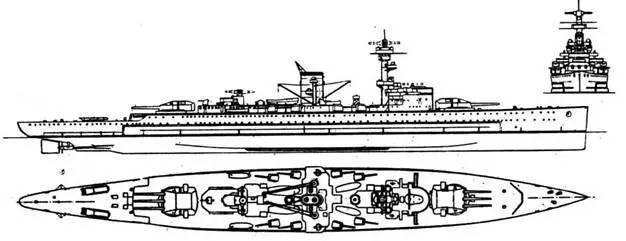 Броненосец Дойчланд 1933 г 11700 т 26 уз 6 283545 8 15055 3 88мм - фото 7