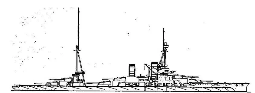 Линейный корабль Хьюга 1918 г Наружный вид Водоизмещение 31260 т - фото 44
