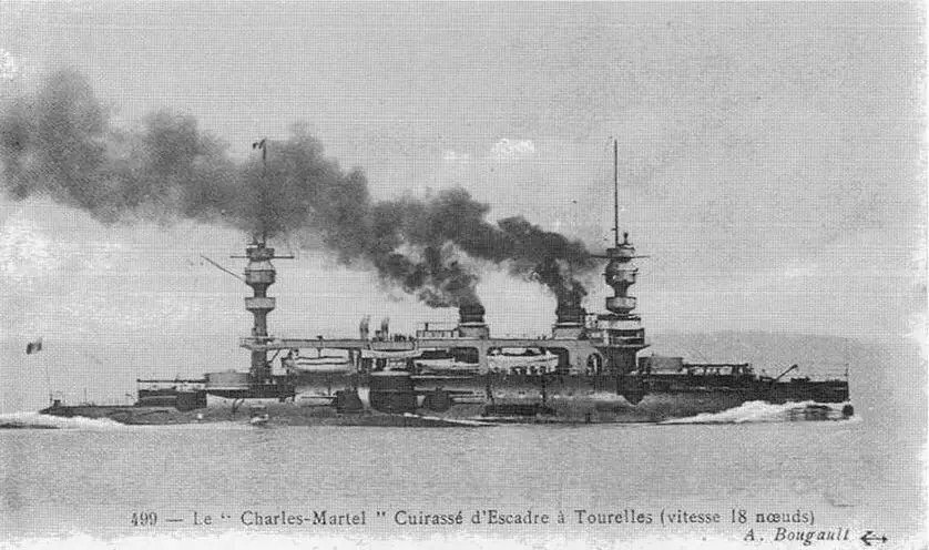 Шарль Мартель после вступления в строй 1897 г На рейде Тулона - фото 69