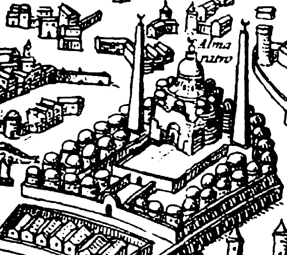 Рис 111 Изображение единственной большой мечети на карте Стамбула 1572 года - фото 111