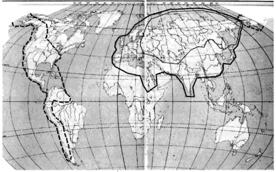 Рис 4 Карта мира на которой приблизительно очерчены границы Великой Русской - фото 4