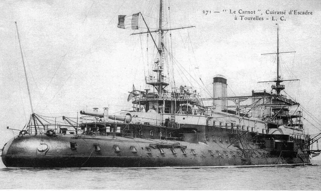 Карно в 1901 г вверху и в 1905 г в составе Эскадры Севера - фото 87