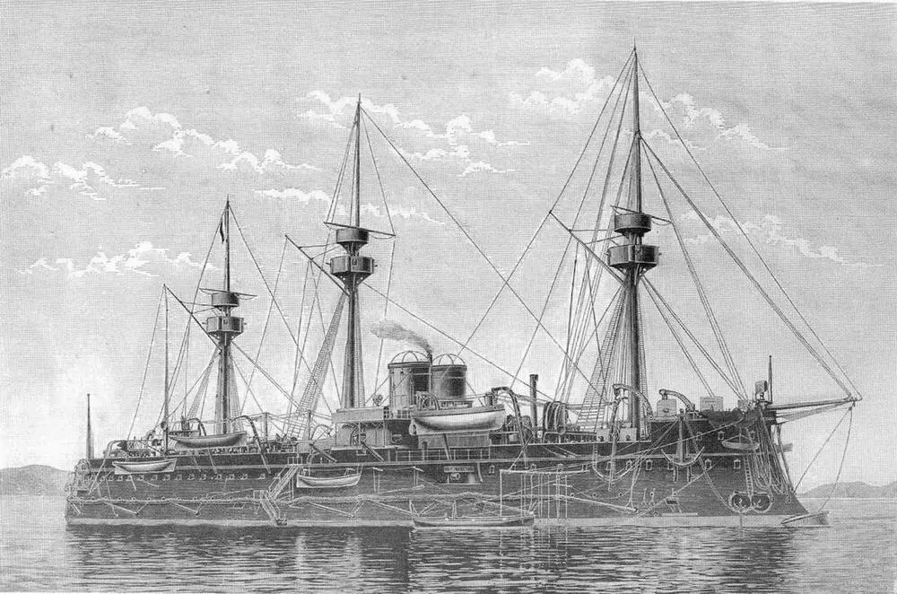 Девастасьон в 1890е гг С гравюры того времени Броненосец Редутабль в - фото 71