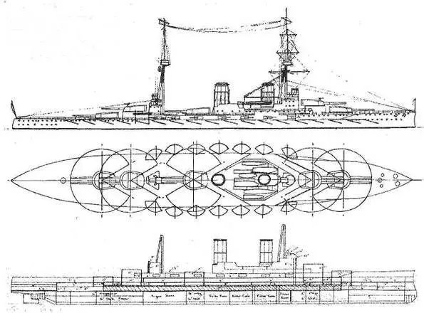 Проект 685 январь 1911 гВодоизмещение 31000т длина 650 ф ширина 92 ф 10 - фото 2