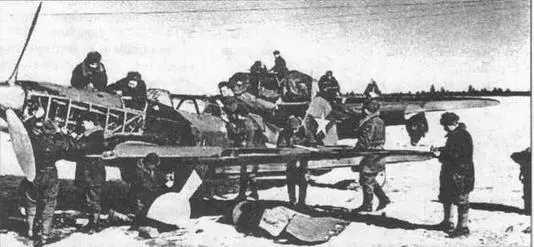 Техобслуживание Як7УТИ во фронтовых условиях Зима 1942 г От истребителя к - фото 89
