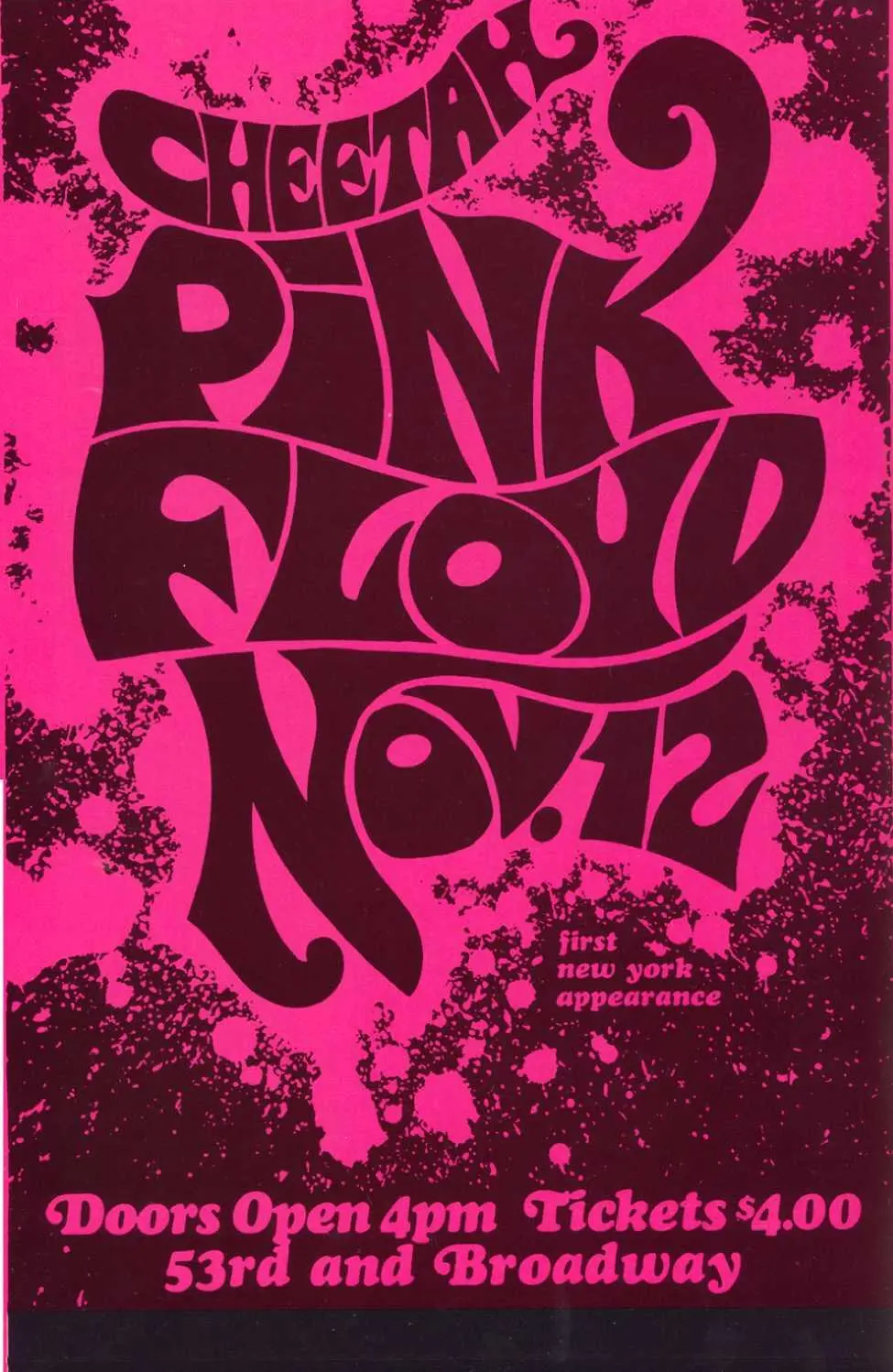 Афиша первого выступления Pink Floyd в НьюЙорке теперь без The и без - фото 14