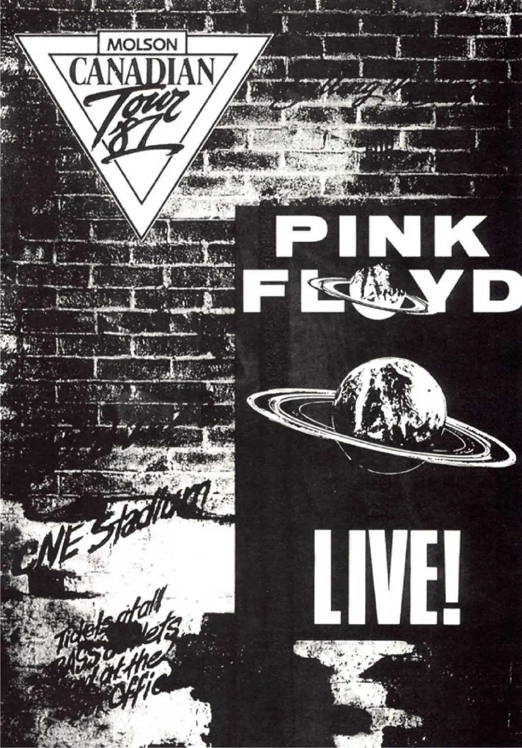 Афиша канадского тура возрожденного Pink Floyd 1987 Роджер Уотерс - фото 66