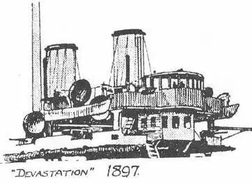 Кормовая часть Devastation и надстройки на брустверах мониторов Devastation - фото 16
