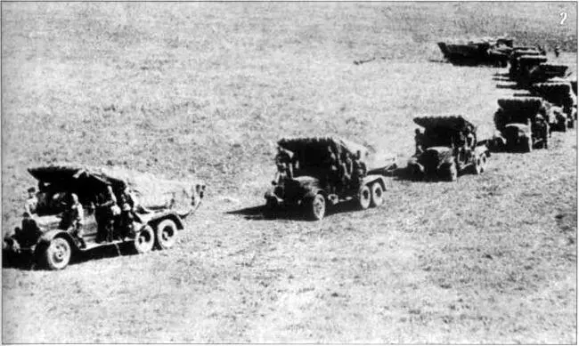 2 Колонна БМ1316 на шасси автомобиля ЗИС6 4го гвардейского минометного - фото 30