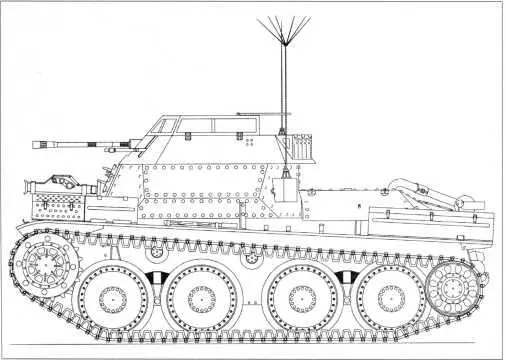 Боковая проекция разведывательного танка SdKfz 1401 Разведывательный - фото 55