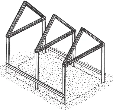 Рис 11 Стропила Далее идут верхние горизонтальные брусья рис 12 Рис 12 - фото 12