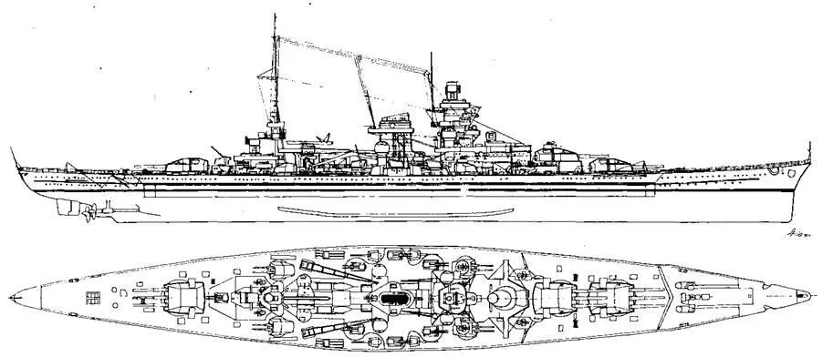 Линейный крейсер Шарнхорст 1942 г В начале 1942 г переведен в Северную - фото 9