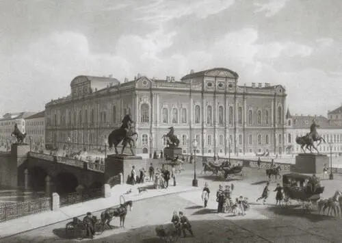 Аничков мост и дворец БелосельскихБелозерских Литография Ж Жакотте 1850е - фото 13