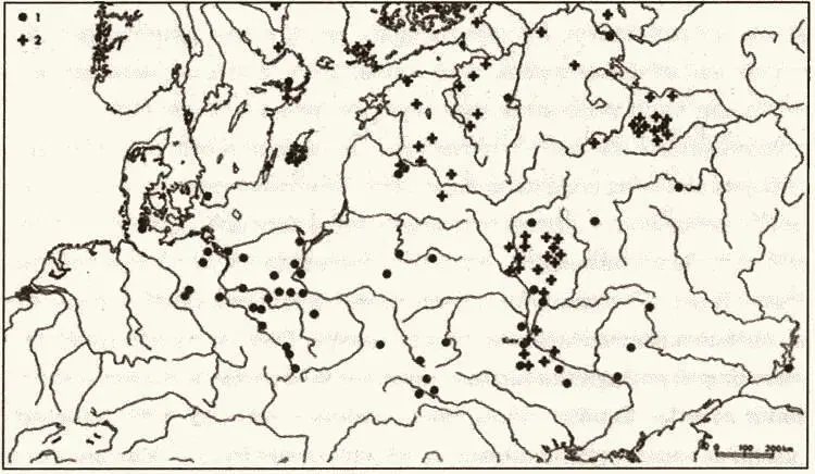 Рис 9 Карта распространения русской религиозной символики S Brather 2001 - фото 10