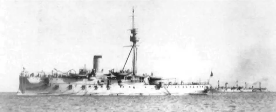 Крейсер Мацусима во время достройки в 1892 г 2 фото вверху и в конце - фото 36