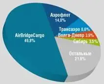 Доли ведущих российских авиакомпаний по перевозке грузов и почты по итогам 2014 - фото 40