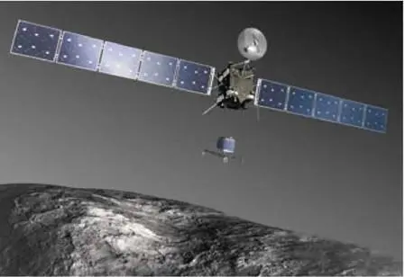 Межпланетный зонд Rosetta и посадочный модуль Philae у поверхности кометы - фото 70