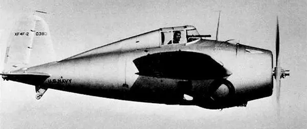 XF4F2 в полёте весна 1938 г XF4F3 после увеличения площади вертикального - фото 11