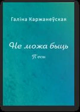 Галіна Каржанеўская Не можа быць обложка книги