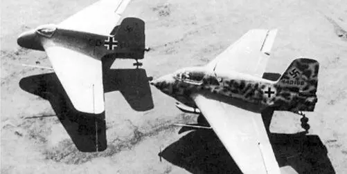 Эти фотографии показывают визуальные отличия между Me 163A и Me 163B Me 163B в - фото 27