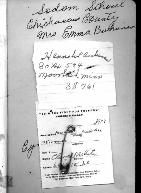 She lifted the NAACP receipt attached to the page by a babys safety pin and - фото 15