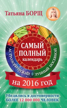 Татьяна Борщ Самый полный календарь на 2016 год: астрологический + лунный посевной обложка книги