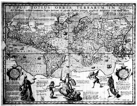 Карта Изображение всего шара земного Typus totus orbis terrarum 1597 - фото 131