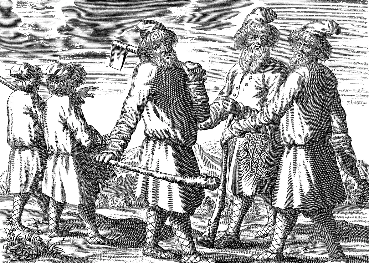 Русские крестьяне Иллюстрация из книги Олеария XVII век Читать Альберта - фото 119