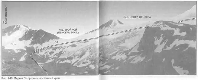 Рис 24б Ледник Уллуозень восточный край М10 Траверс ледника Уллуозень - фото 36