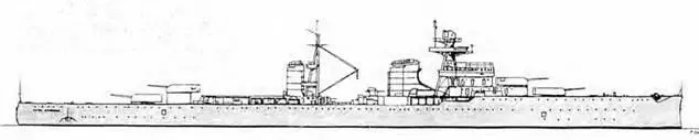 Легкий крейсер Луиджи Кадорна 1944 г Схема камуфляжной окраски 16 - фото 57