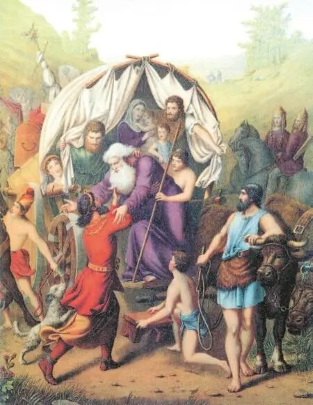 Встреча Иосифа и отца его Иакова в земле египетской Нахождение Моисея дочерью - фото 82