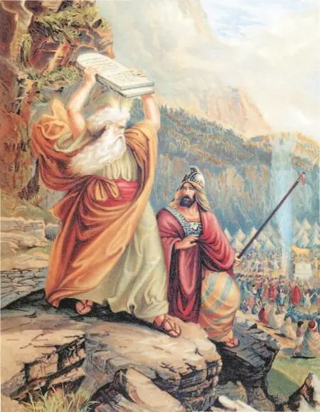 Моисей разбивает скрижали Древняя скиния Господь и Моисей Битва против - фото 85