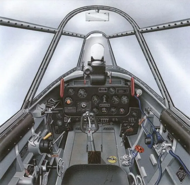 Кабина пилота Ла5Ф Старая камуфляжная схема введенная приказом НКАП - фото 176