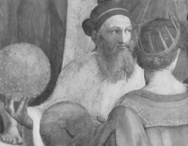 Заратустра с небесной сферой в руке на картине Рафаэля Афинская школа - фото 59