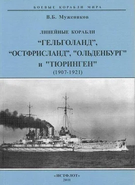 Валерий Мужеников Линейные корабли “Гельголанд”, “Остфрисланд”, Ольденбург и Тюринген . 1907-1921 гг. обложка книги