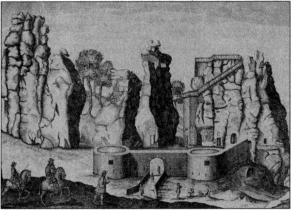 Гравюра Элиаса фон Леннепа с изображением Экстернштайна 1663 год - фото 110