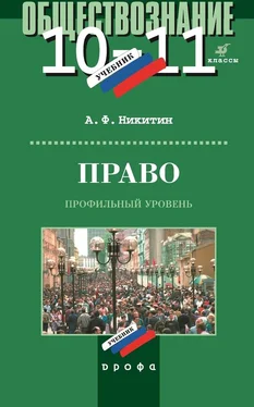 Анатолий Никитин Право. 10–11 класс. Профильный уровень обложка книги