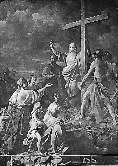 П Борисполец Проповедь апостола Андрея на берегах Днепра 1847 год Резной - фото 100