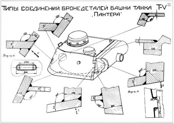 33 Схема соединения бронелистов башни танка Пантера Pz V Ausf D Как и - фото 35