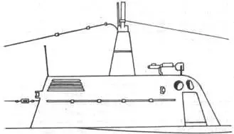 Ограждение прочной рубки подводной лодки XII серии по проекту вверху и - фото 6