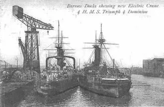 Трайомф 15 января 1903 г во время спуска на воду и на достройке в 1904 г - фото 52